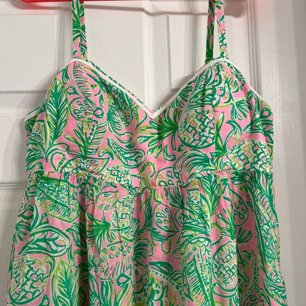 Lilly Pulitzer hiedi cotton maxi in mandevilla baby fins and flippers!